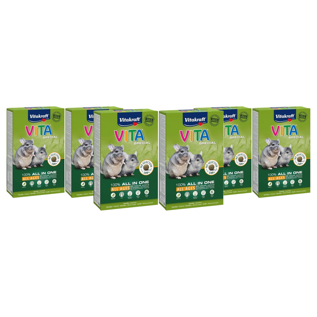 Vitakraft Vita Special All Ages chinchillavoer 1 x 600 g - 3-pack