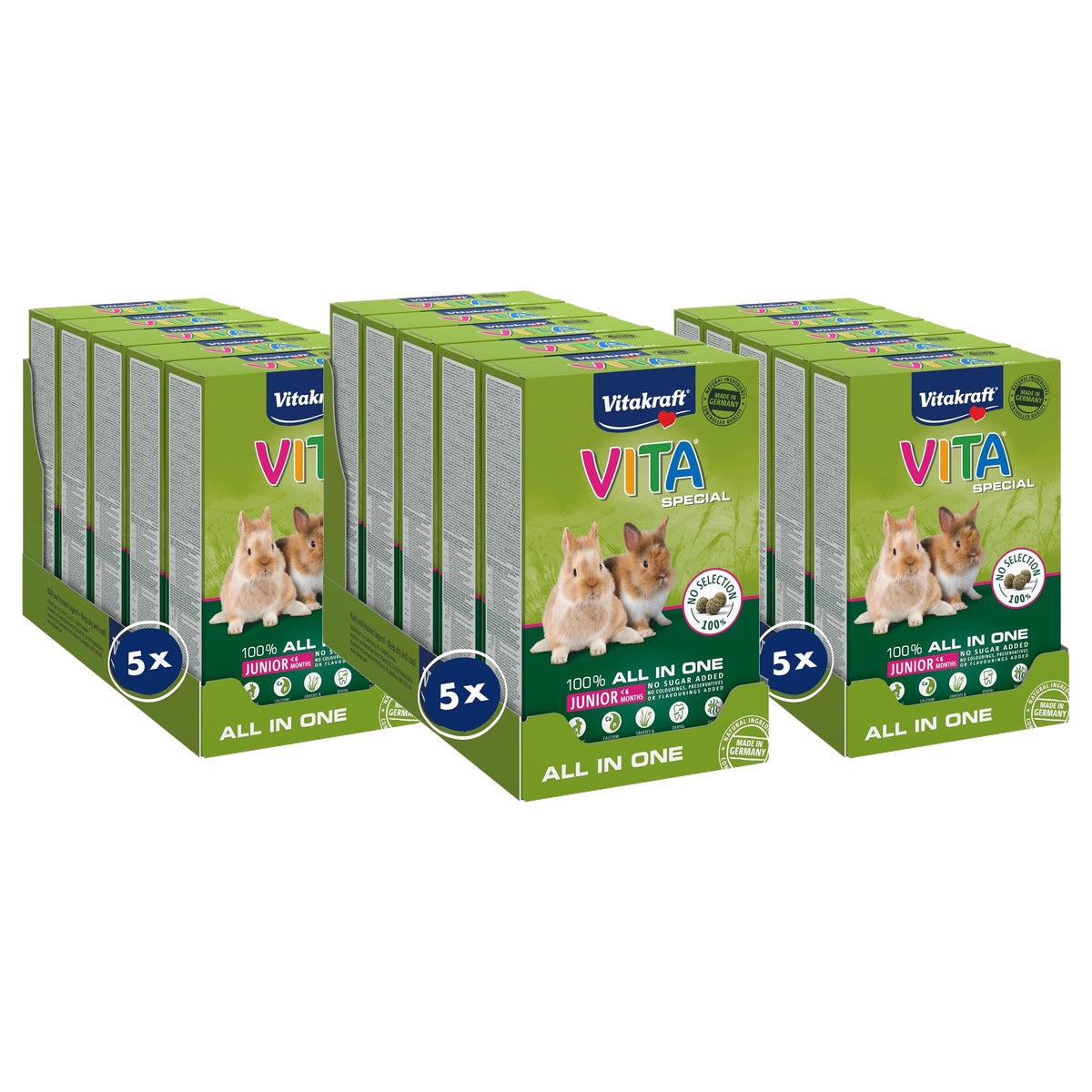 Vitakraft Vita Special Junior knaagdiervoer dwergkonijn 5 x 600 g - 3-pack