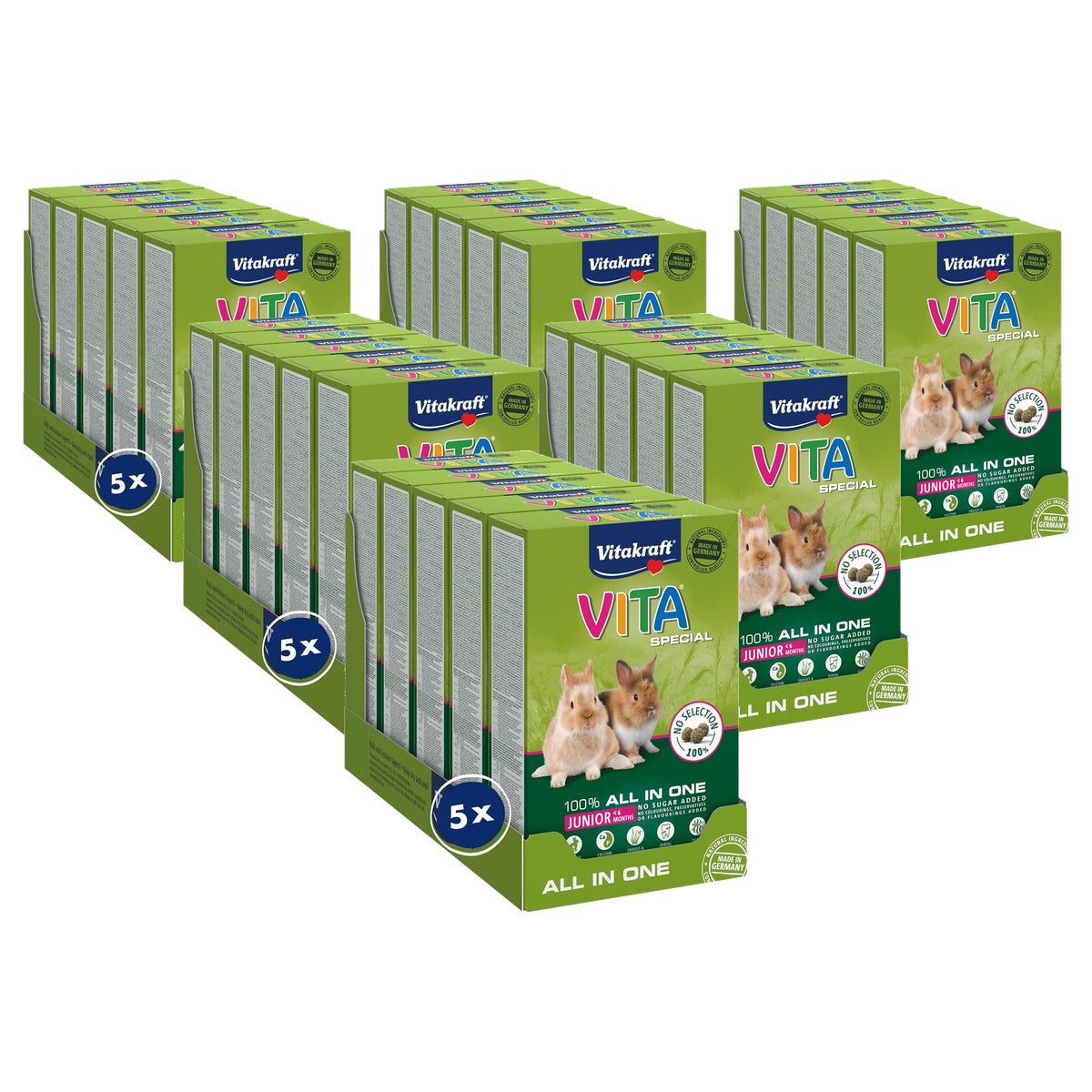 Vitakraft Vita Special Junior knaagdiervoer dwergkonijn 5 x 600 g - 6-pack