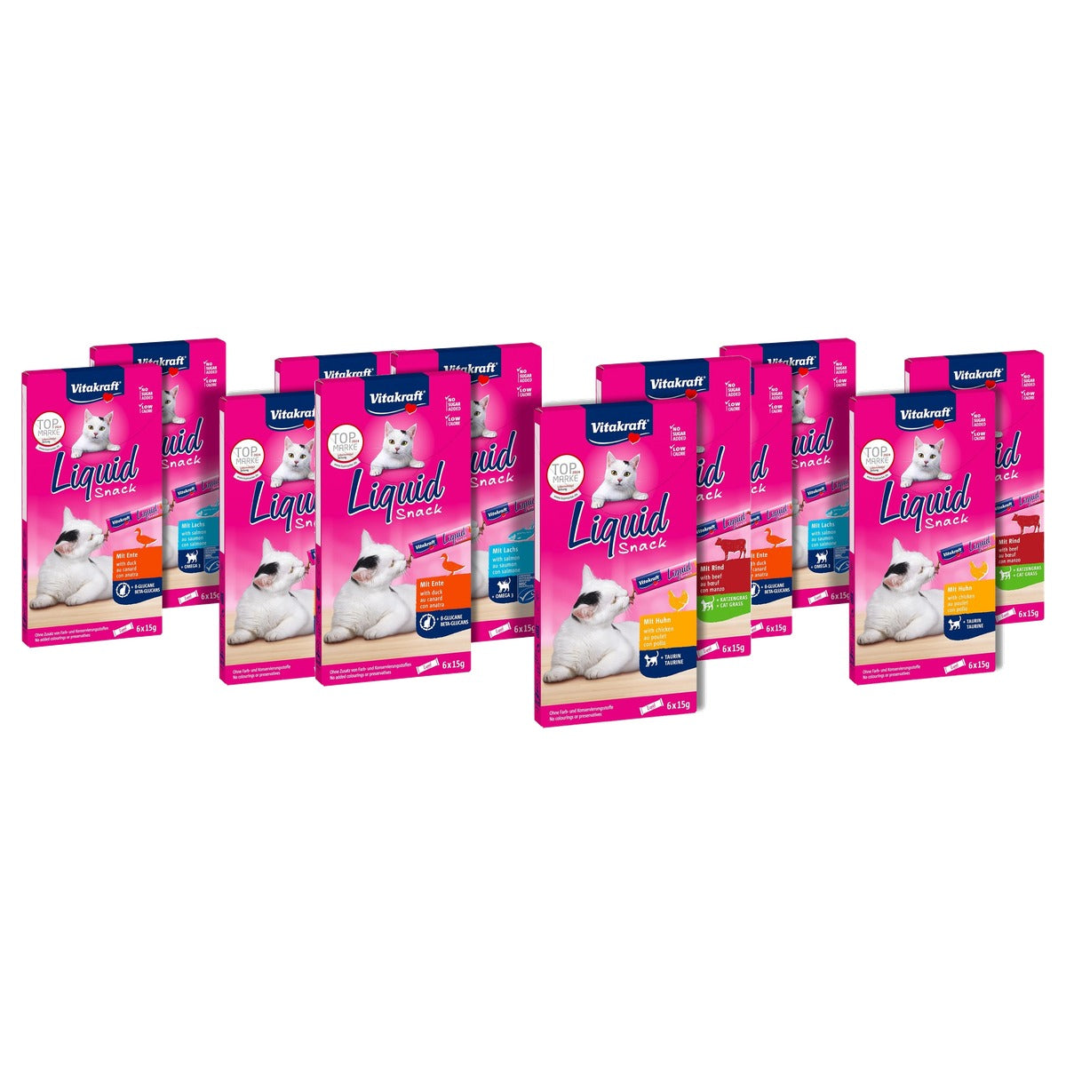 Vitakraft vloeibare kattensnack bundel 4 smaken - 3-pack