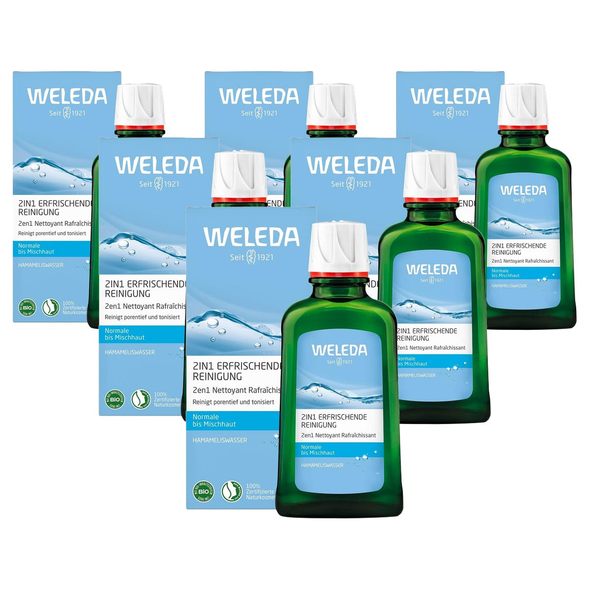 Weleda 2-in-1 Verfrissende Reiniging 100 ml - 6-pack