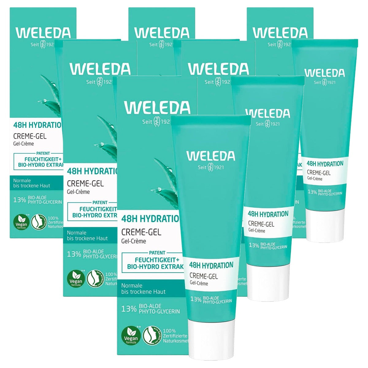 Weleda 48h Hydration Cream Gel 30 ml Vochtinbrengend - 6-pack