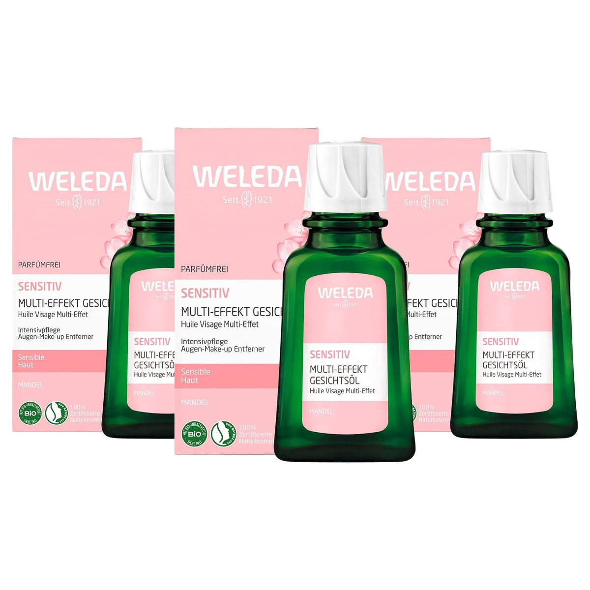 Weleda Amandel Gevoelige Gezichtsolie Kalmerend 50 ml - 3-pack