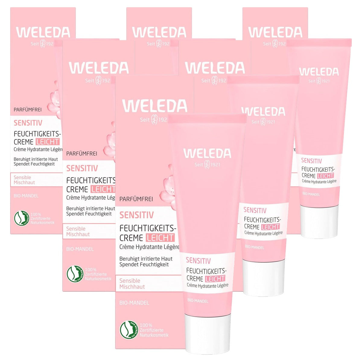 Weleda Amandel Verzachtende Gezichtscrème Light 30 ml - 6-pack