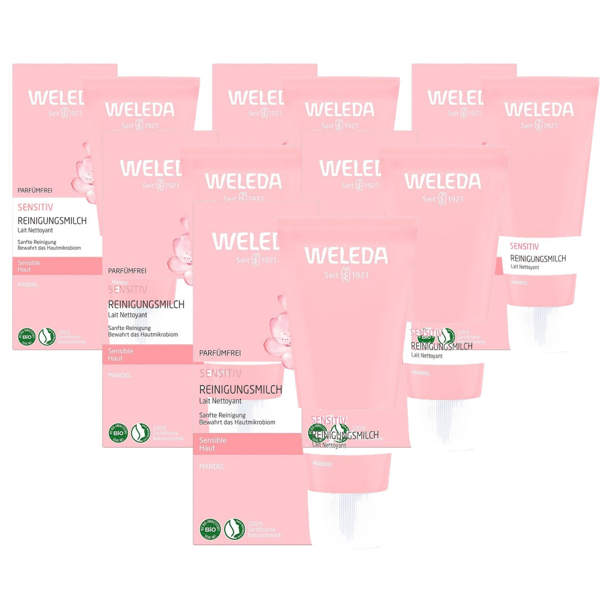 Weleda Amandel Verzachtende Reinigingsmelk Gevoelige Huid 75 ml - 6-pack