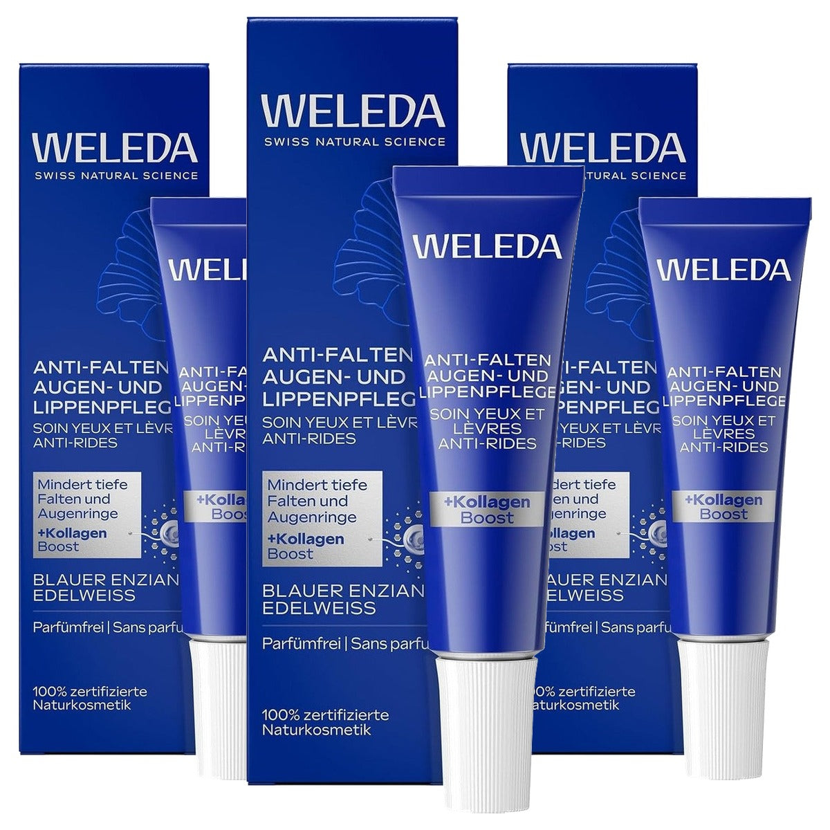 Weleda Anti-rimpel Oog- en Lipverzorging Blauwe Gentiaan 10 ml - 3-pack