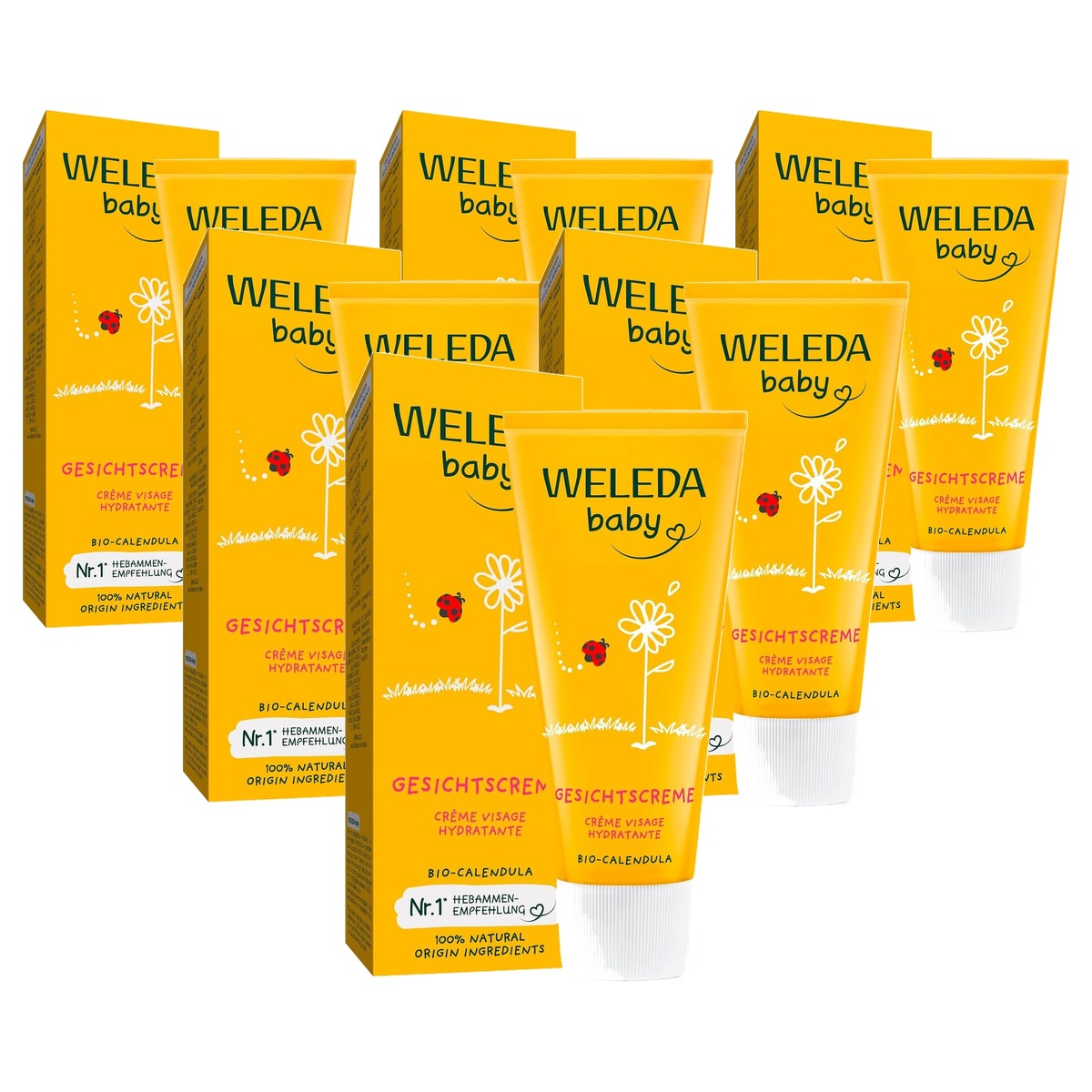 Weleda Baby Calendula Gezichtscrème 50 ml - 6-pack