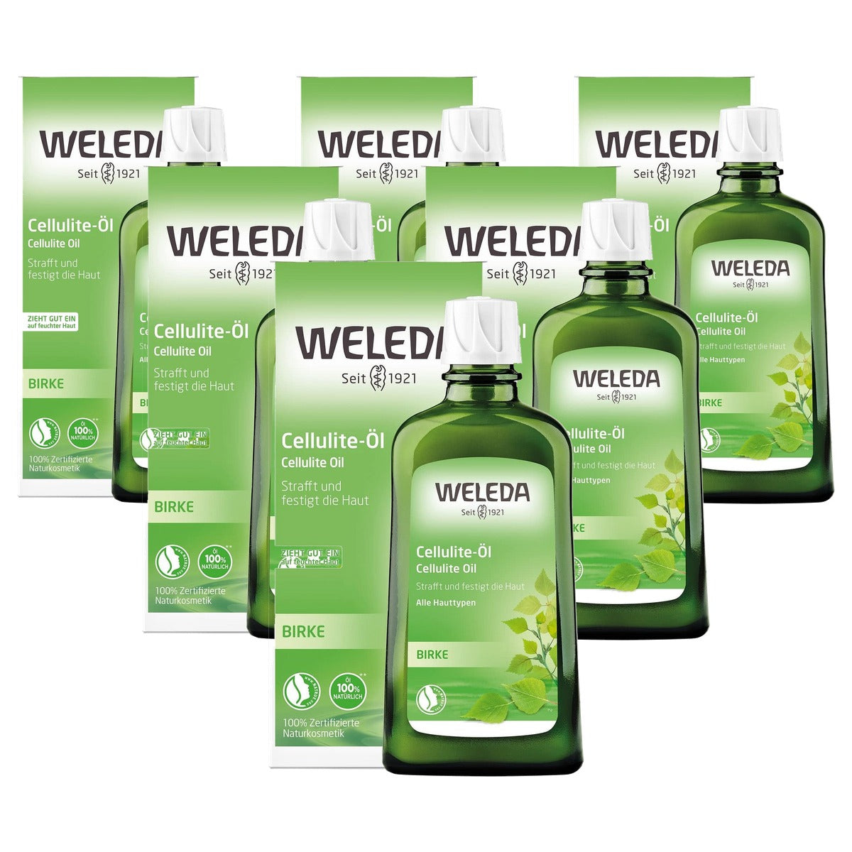 Weleda Bio Berk Anti-cellulitis Olie 200 ml - 6-pack