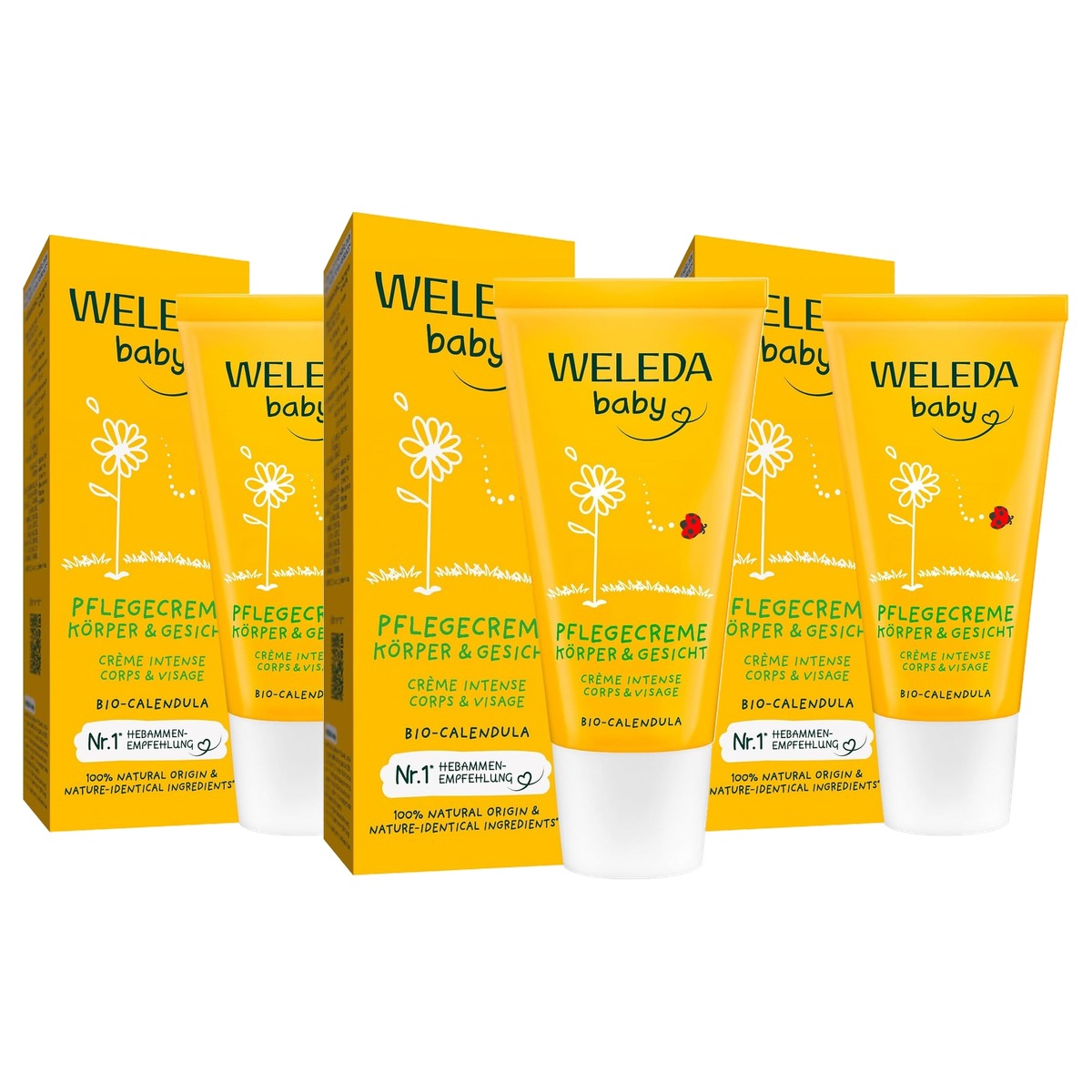 Weleda Bio Baby Calendula Verzorgende Crème 30 ml - 3-pack
