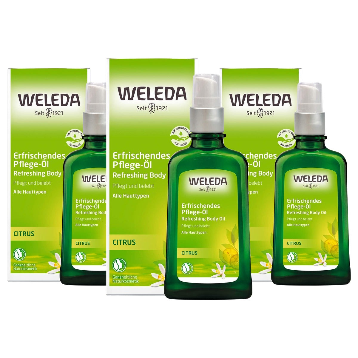 Weleda Bio Citrus Lichaamsolie 100 ml - 3-pack