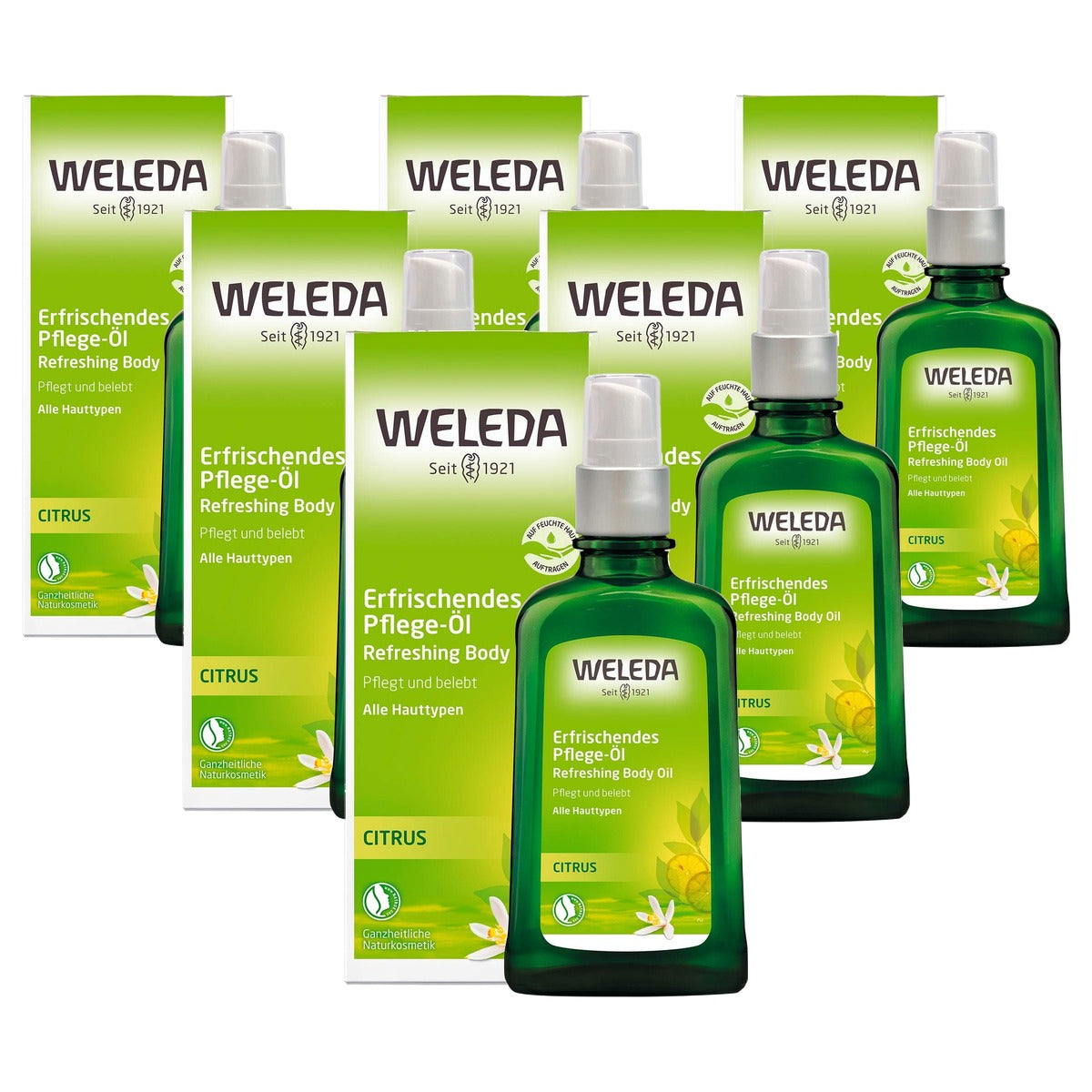 Weleda Bio Citrus Lichaamsolie 100 ml - 6-pack