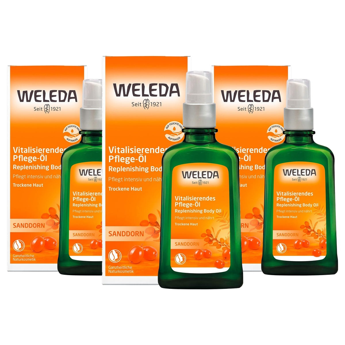 Weleda Bio Duindoorn Lichaamsolie 100 ml - 3-pack