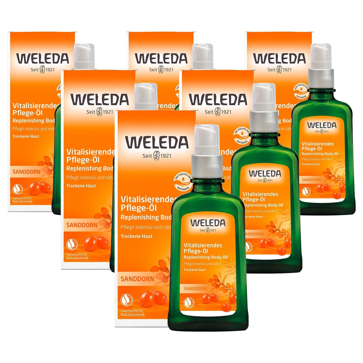 Weleda Bio Duindoorn Lichaamsolie 100 ml - 6-pack