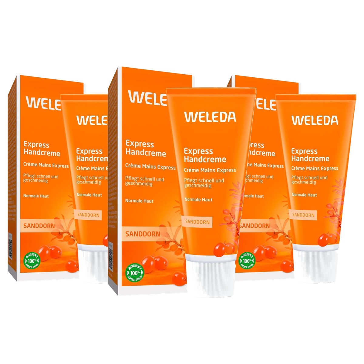 Weleda Bio Express Handcrème Duindoorn 50 ml - 3-pack
