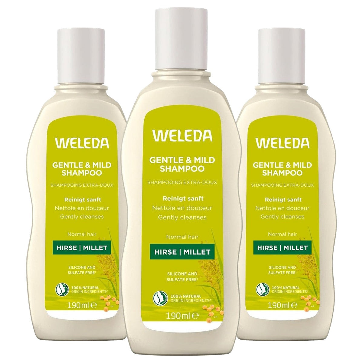 Weleda Bio Gierst Verzorgende Shampoo 190 ml - 3-pack