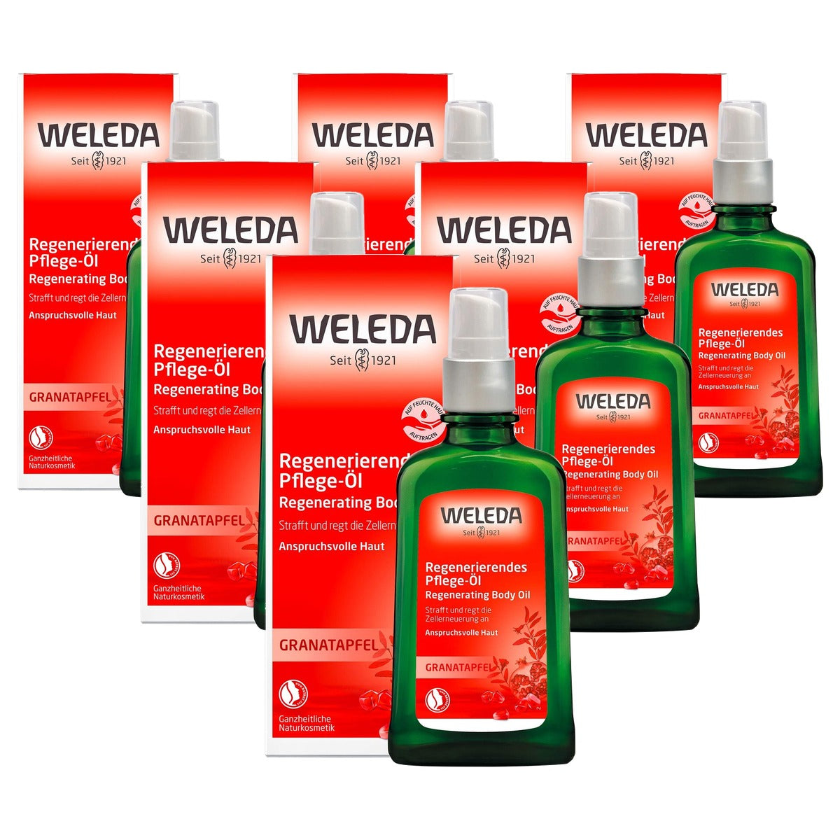 Weleda Granaatappel Regenererende Body Olie 100 ml - 6-pack
