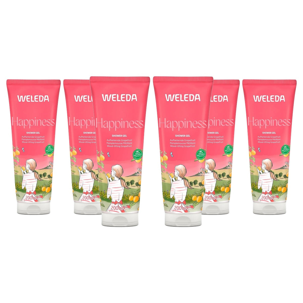 Weleda Bio Happiness Douchegel 200 ml - 3-pack