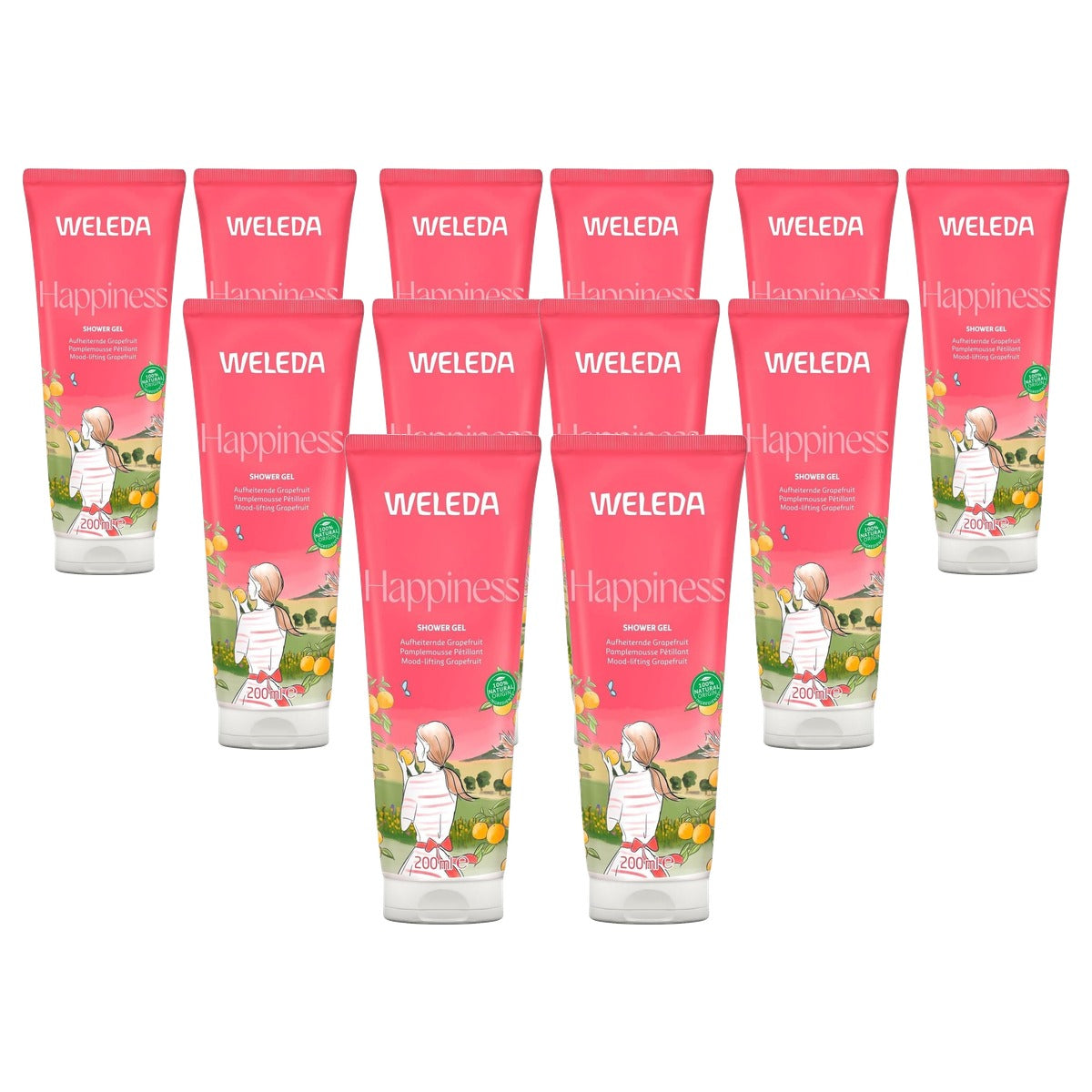 Weleda Bio Happiness Douchegel 200 ml - 6-pack