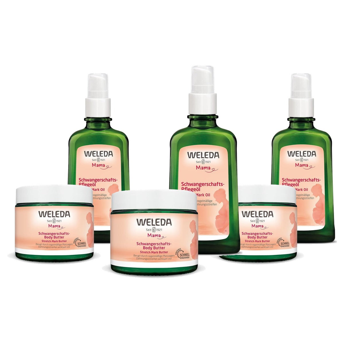 Weleda Mama Zwangerschapsolie & Bodyboter Set - 3-pack