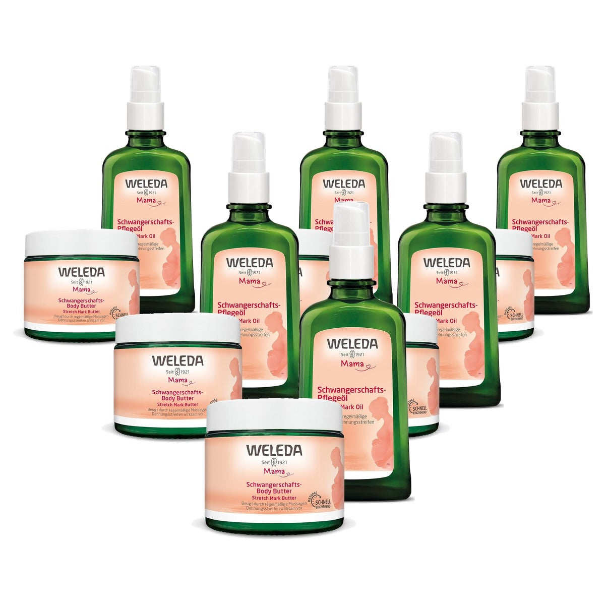 Weleda Mama Zwangerschapsolie & Bodyboter Set - 6-pack