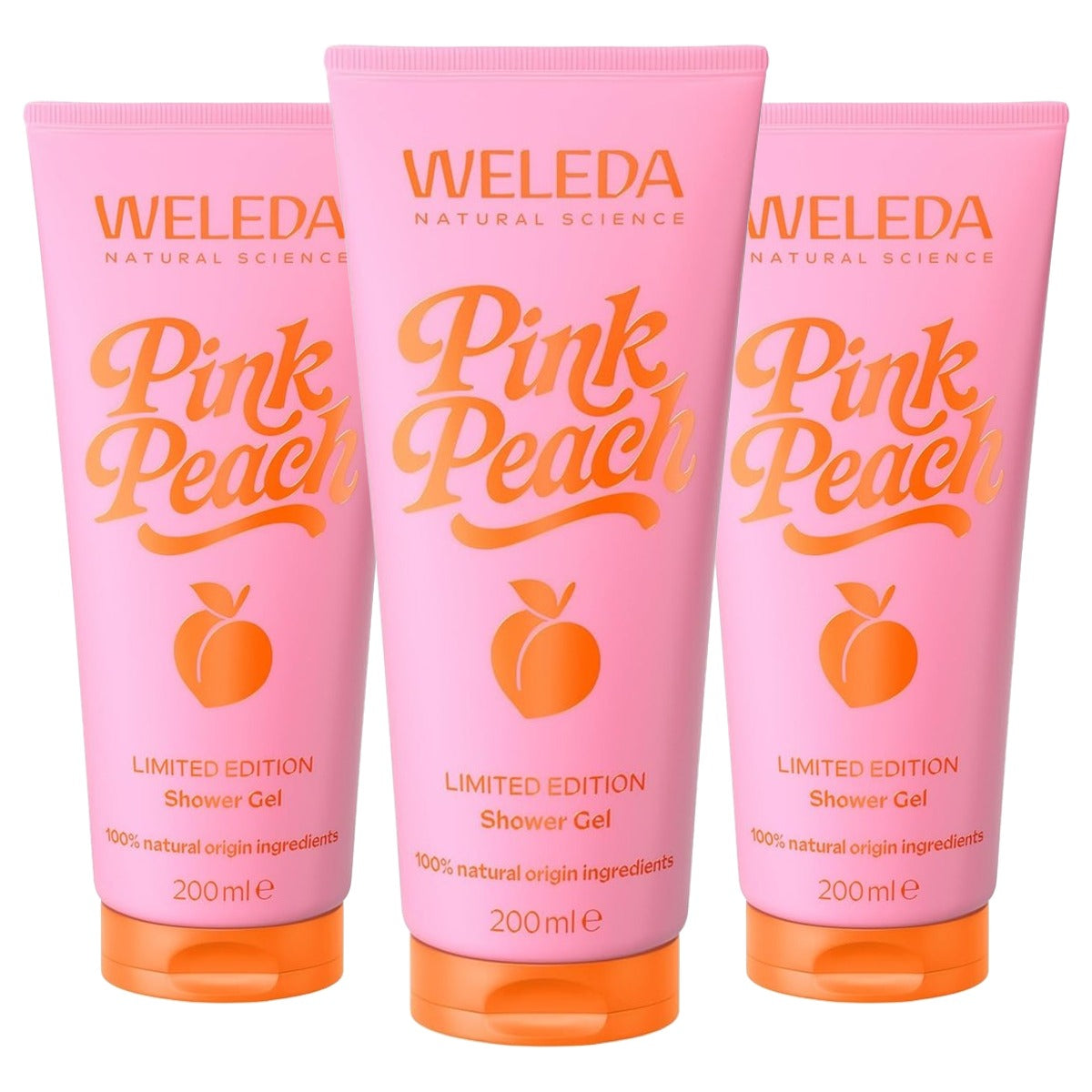 Weleda Bio Pink Peach Douchegel 200 ml - 3-pack