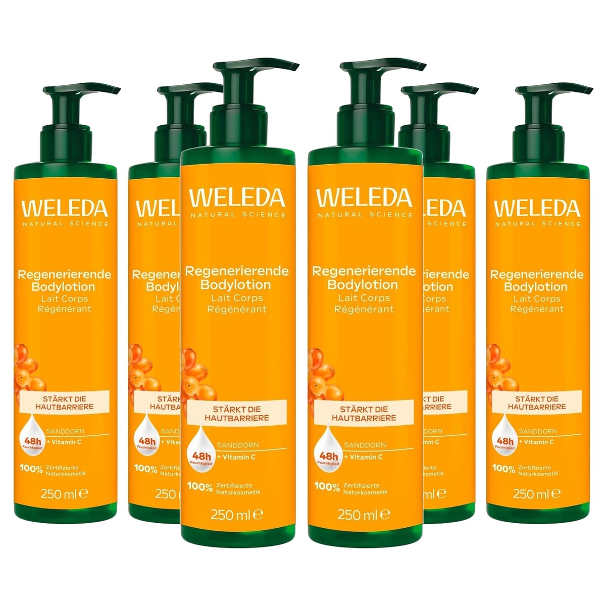 Weleda Bio Regenererende Bodylotion Duindoorn 250 ml - 3-pack