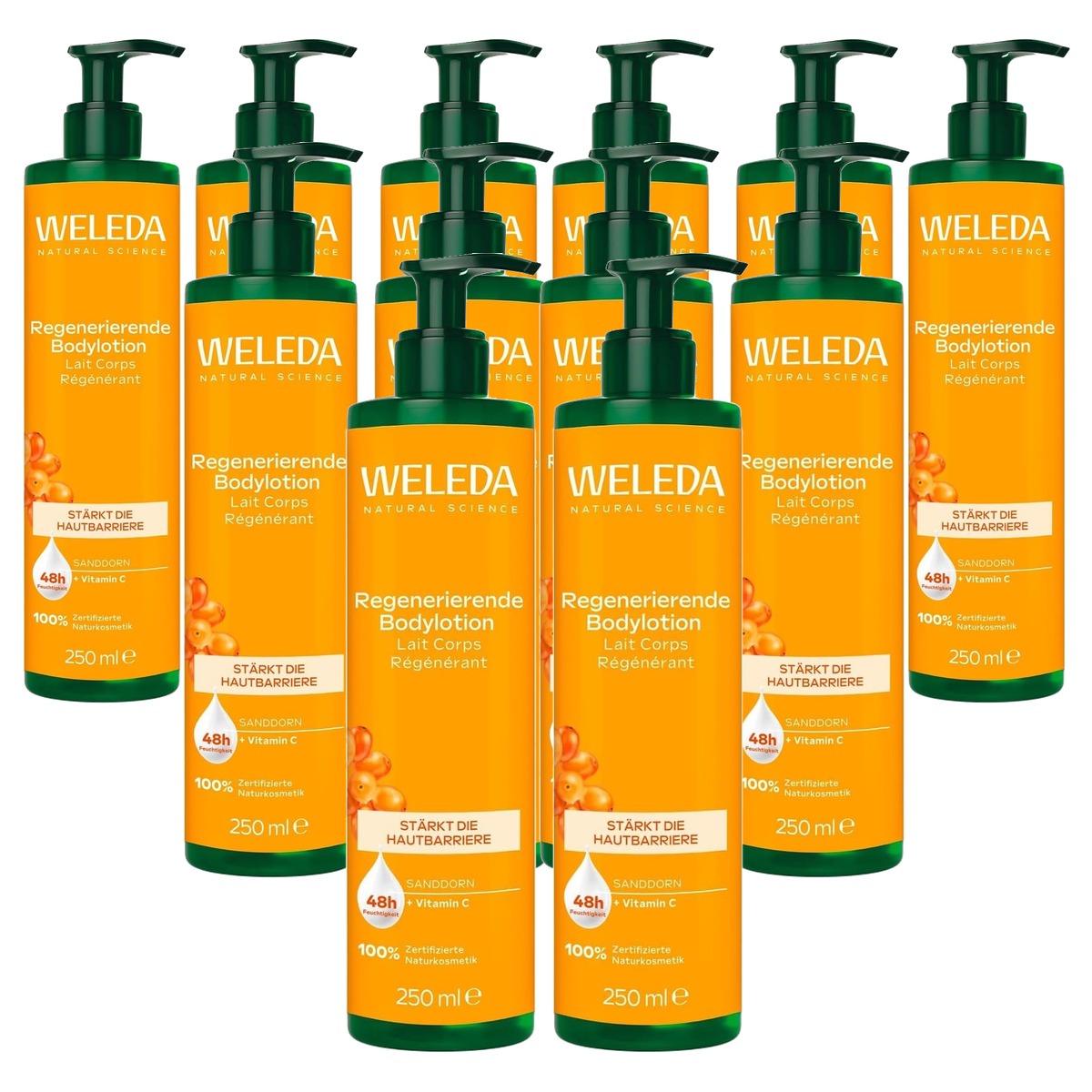 Weleda Bio Regenererende Bodylotion Duindoorn 250 ml - 6-pack