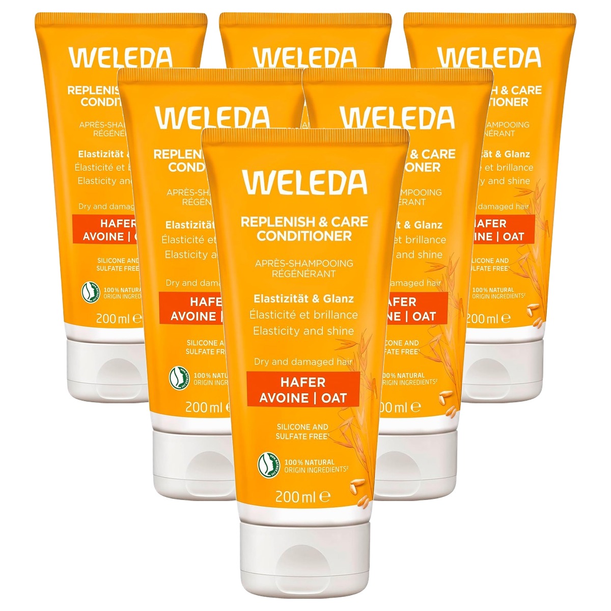 Weleda Bio Replenish & Care Conditioner Haver 200 ml - 6-pack