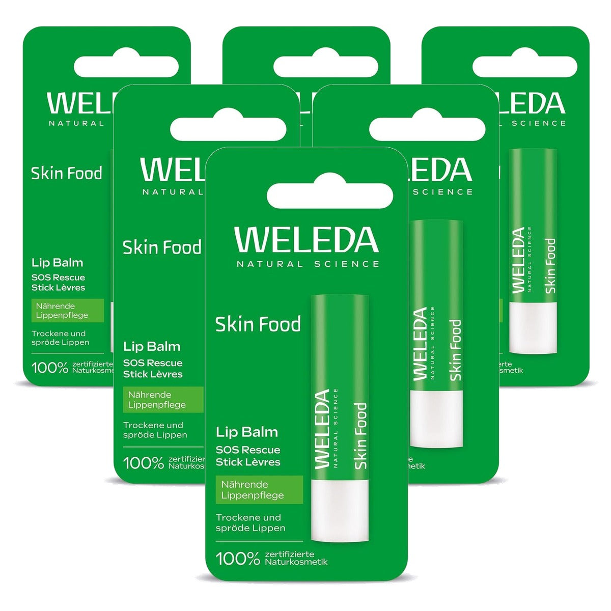 Weleda Bio Skin Food Lippenbalsem 4,8 g - 6-pack