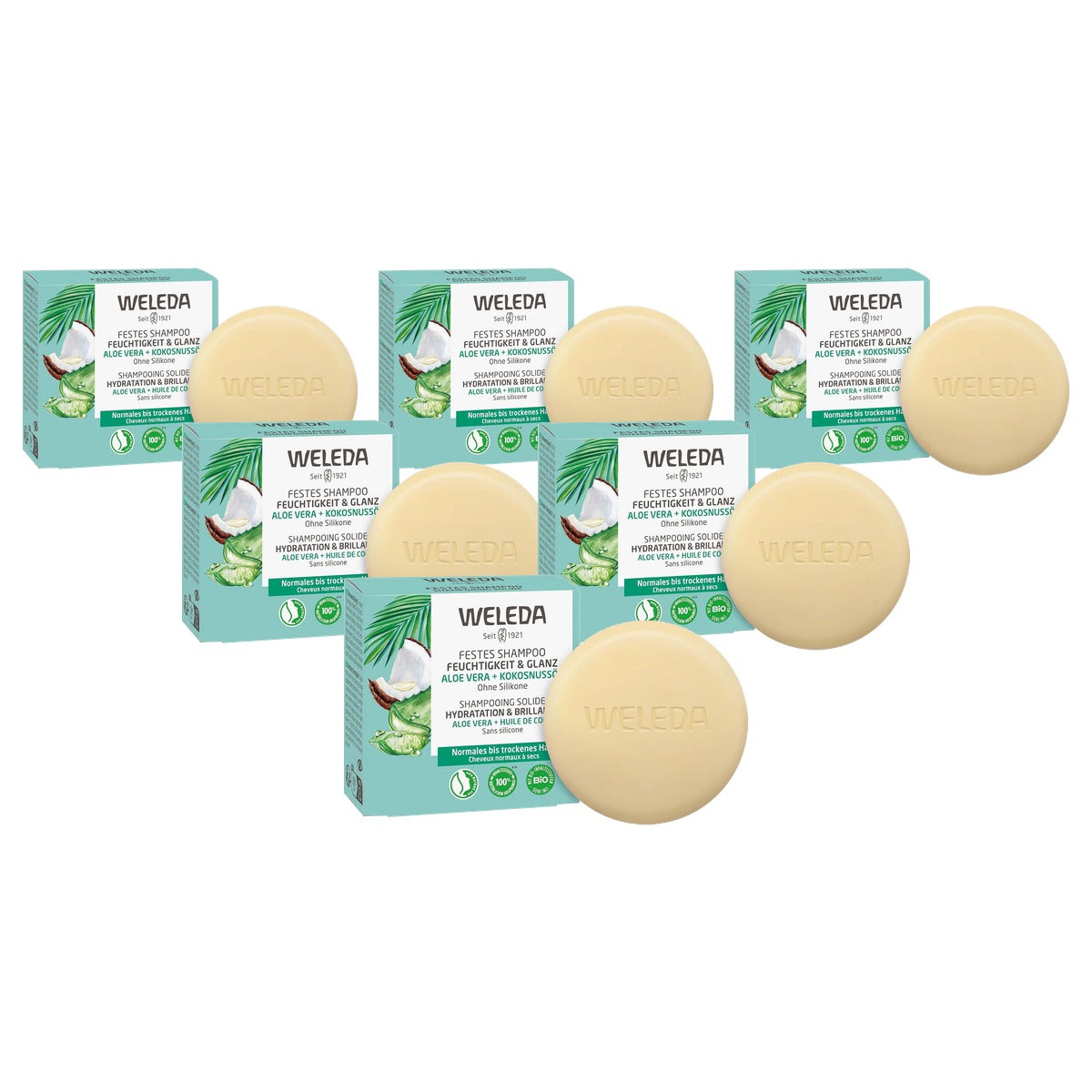 Weleda Bio Vaste Shampoo Vocht & Glans - 6-pack