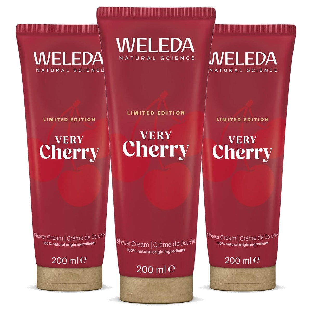 Weleda Bio Very Cherry Douchegel Limited Edition 200 ml - 3-pack