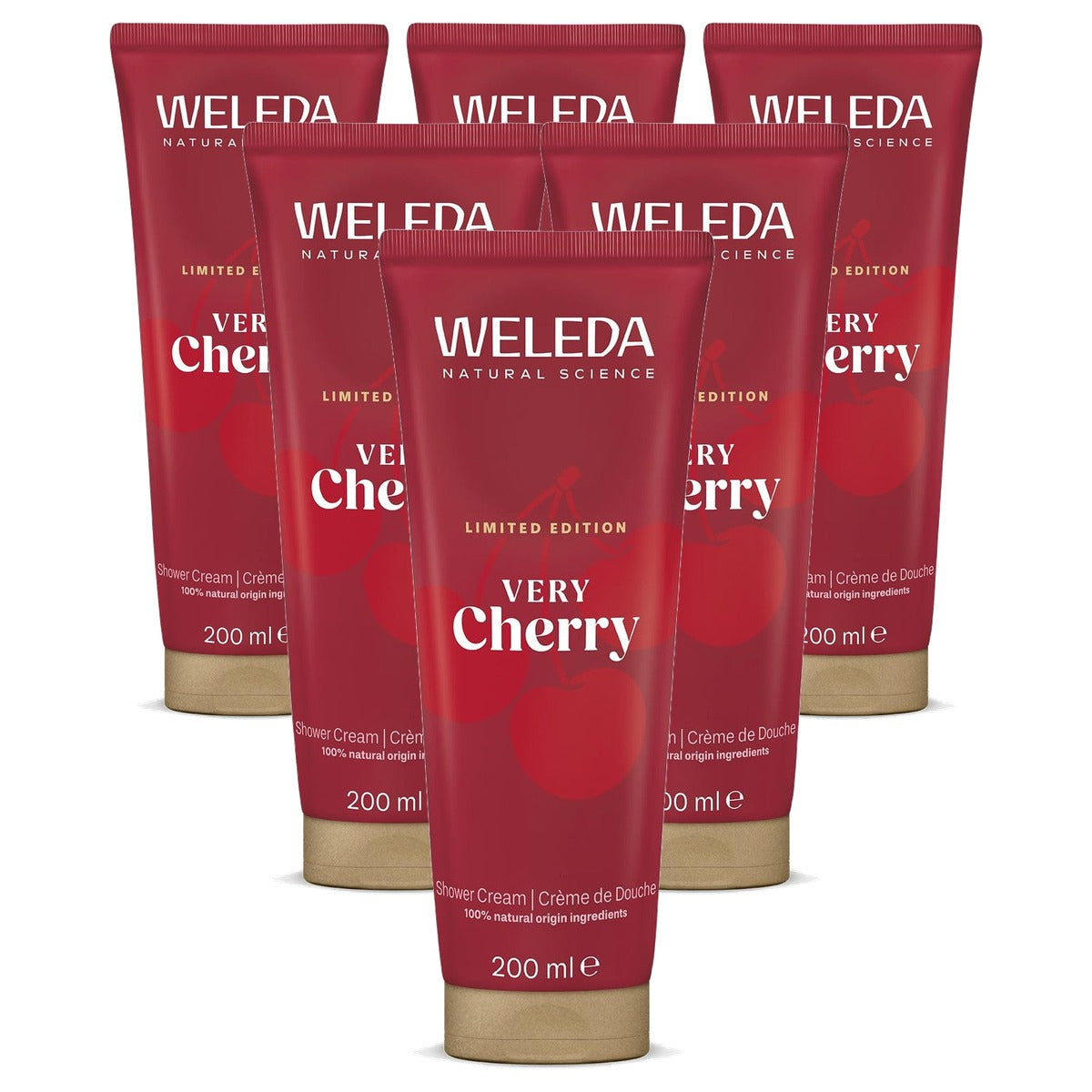 Weleda Very Cherry Douchecrème Limited Edition 200 ml - 6-pack