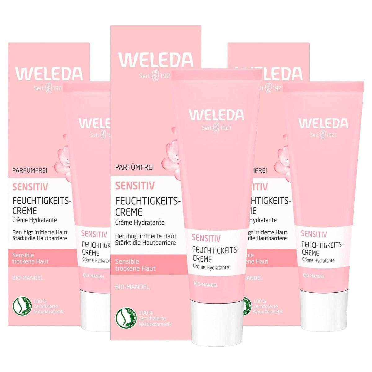 Weleda Bio Amandel Sensitiv Vochtinbrengende Crème 30 ml - 3-pack
