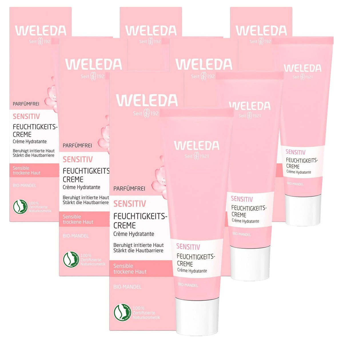 Weleda Amandel Verzachtende Gezichtscrème Light 30 ml - 6-pack