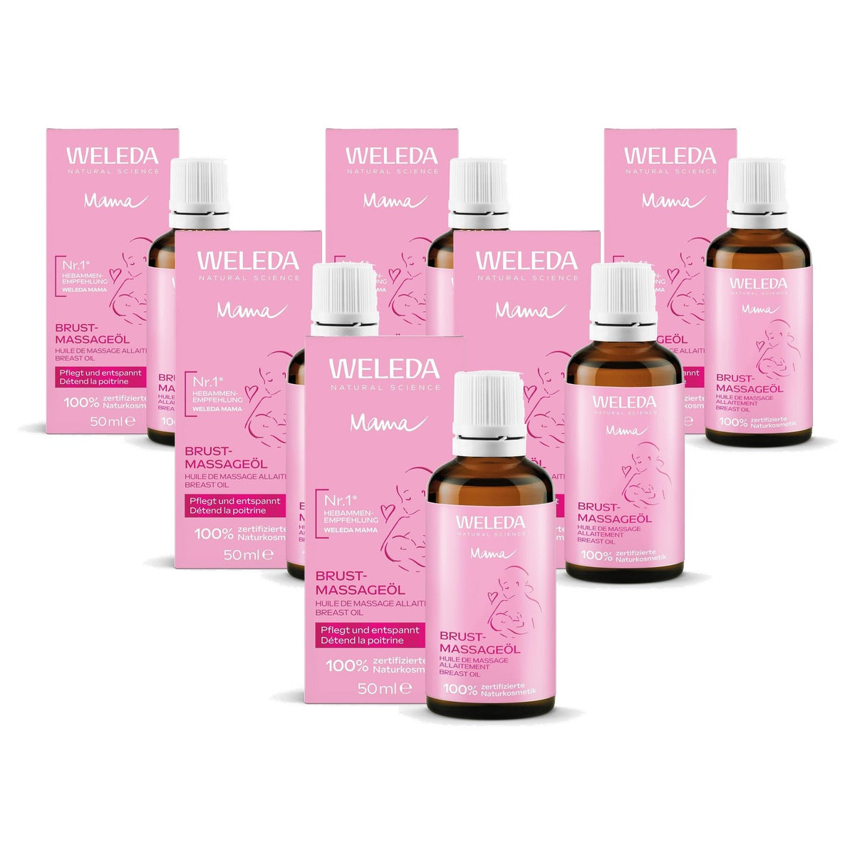 Weleda Biologische Borstmassageolie 50 ml - 6-pack