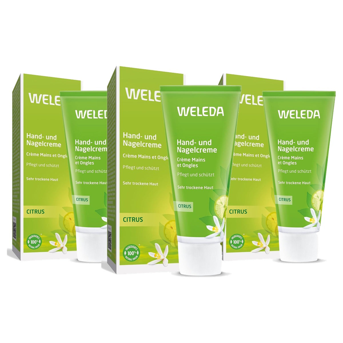 Weleda Biologische Handcrème & Nagelcrème Citrus - 3-pack