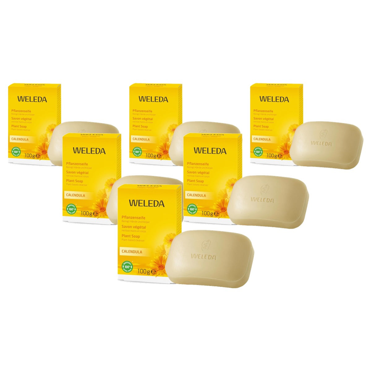 Weleda Calendula Plantaardige Zeep 100 g Gevoelige Huid - 6-pack