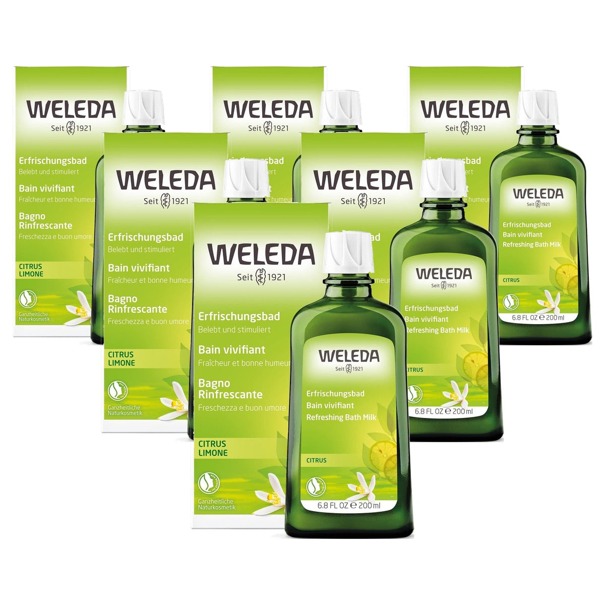 Weleda Bio Citrus Verfrissingsbad 200 ml Bad-essence - 6-pack