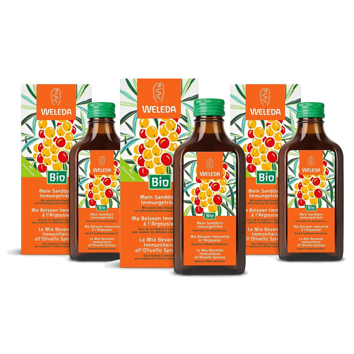Weleda Biologische Duindoorn Immuundrankje 200 ml - 3-pack