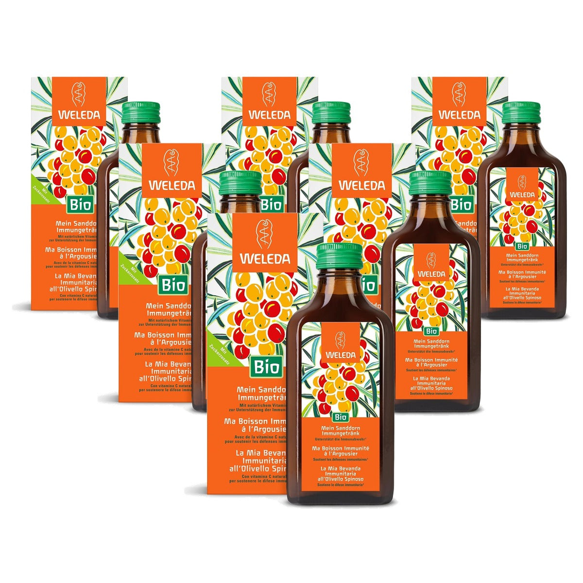 Weleda Biologische Duindoorn Immuundrankje 200 ml - 6-pack
