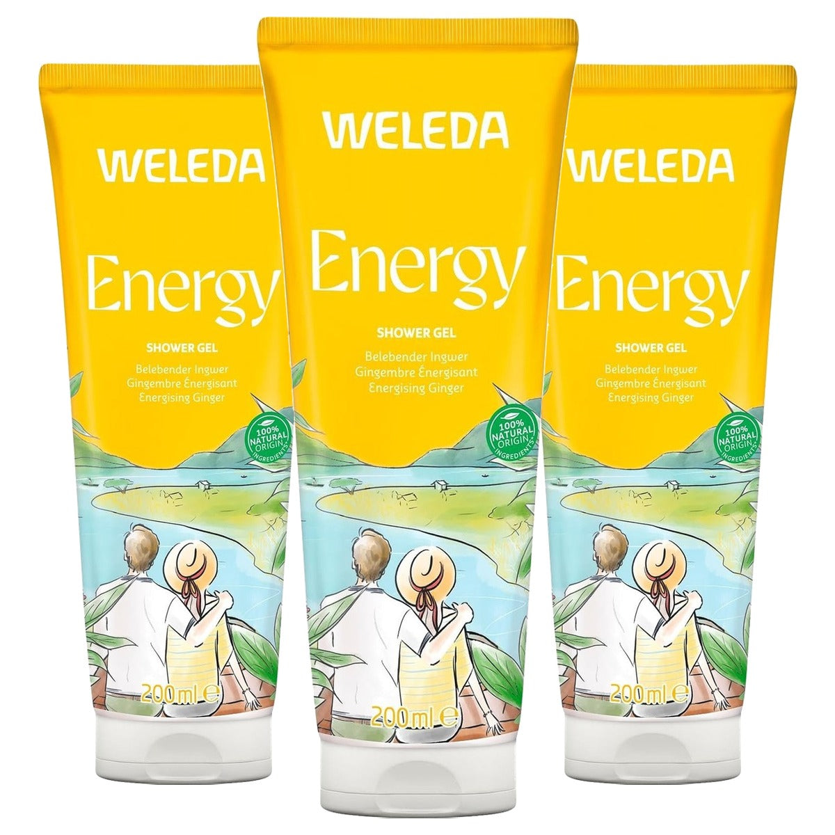 Weleda Bio Energy Douchegel Gember & Cederhout 200 ml - 3-pack
