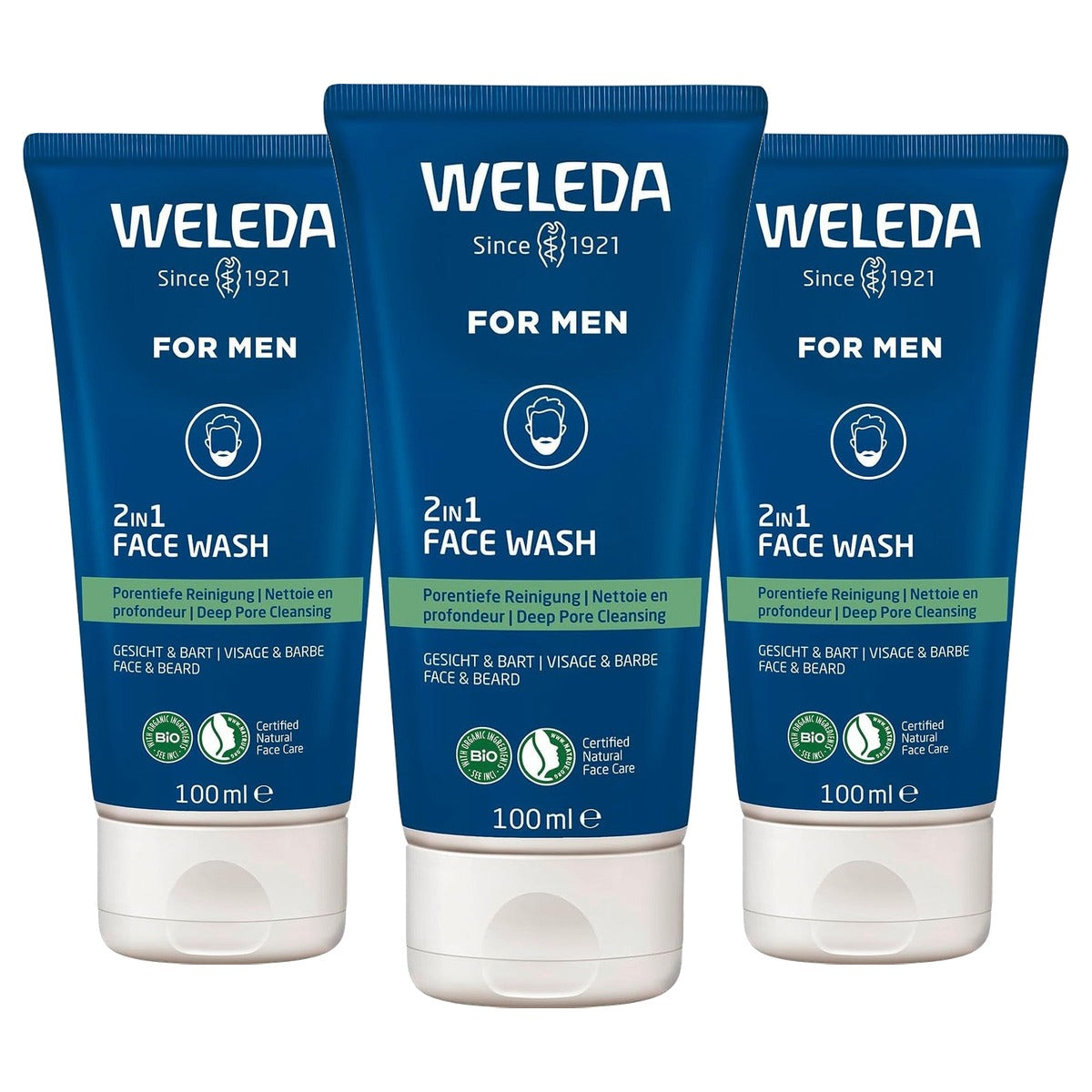 Weleda Men 2in1 Reinigingsgel 100 ml - 3-pack