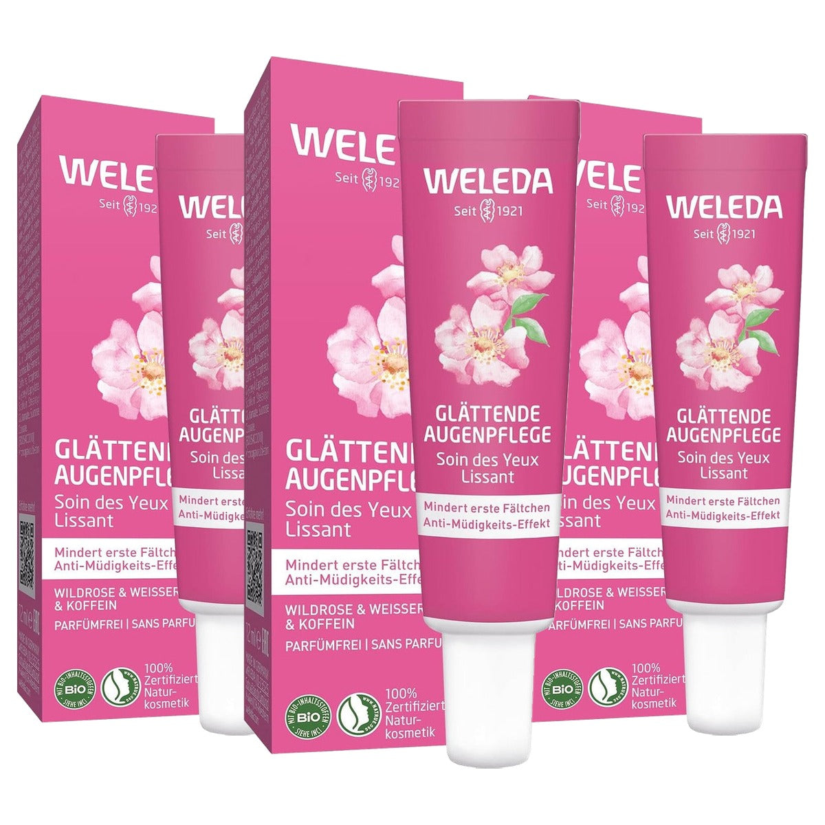 Weleda Gladmakende Oogverzorging Wilde Roos & Witte Thee 12 ml - 3-pack