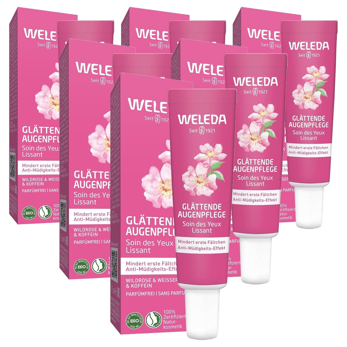Weleda Gladmakende Oogverzorging Wilde Roos & Witte Thee 12 ml - 6-pack