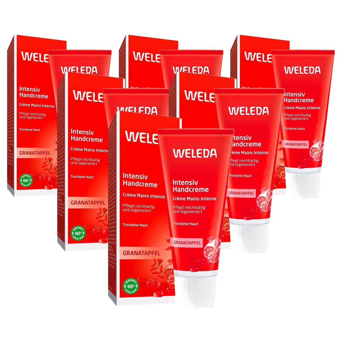 Weleda Intensieve Handcrème Granaatappel Sheaboter 50 ml - 6-pack