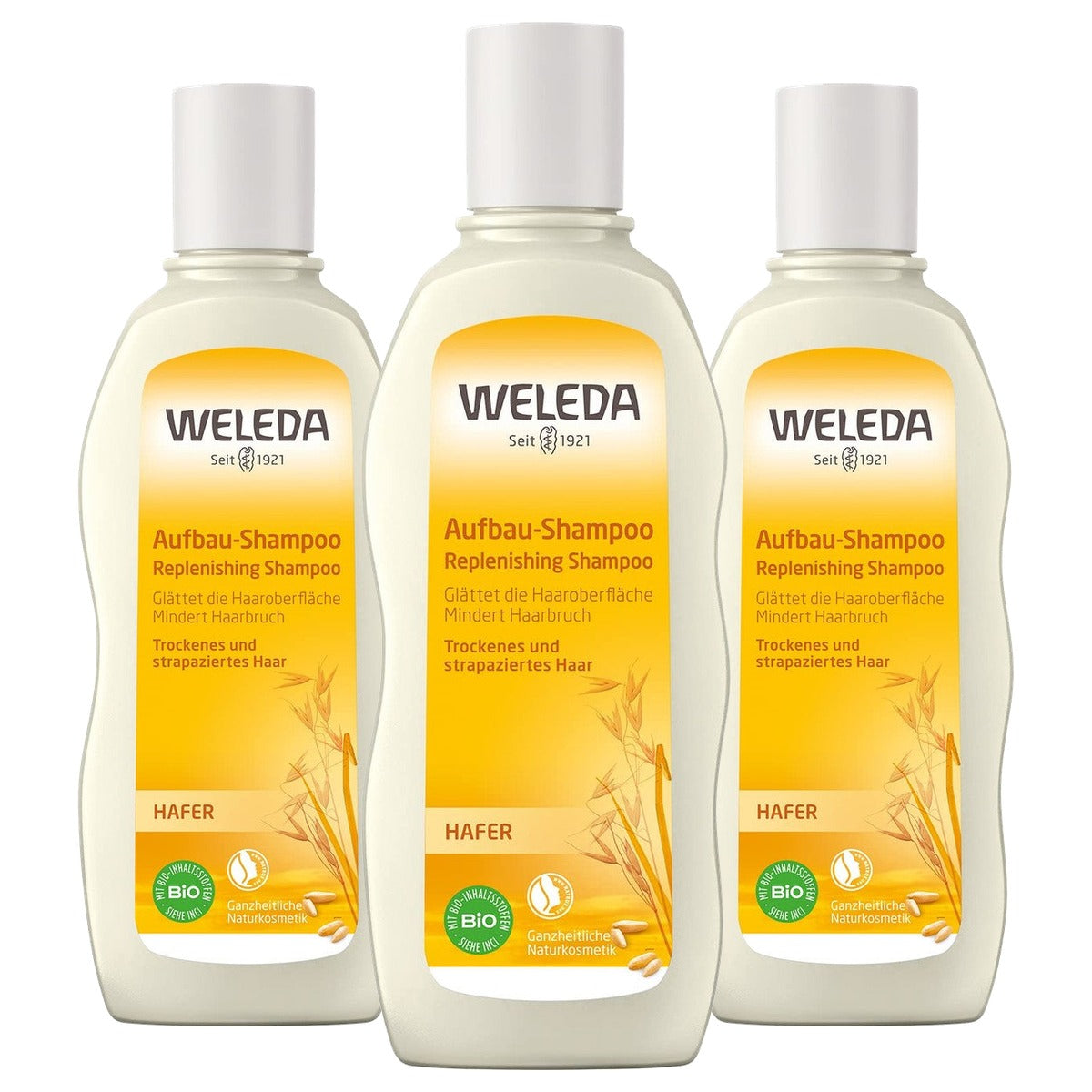 Weleda Herstellende Haver-shampoo 190 ml - 3-pack
