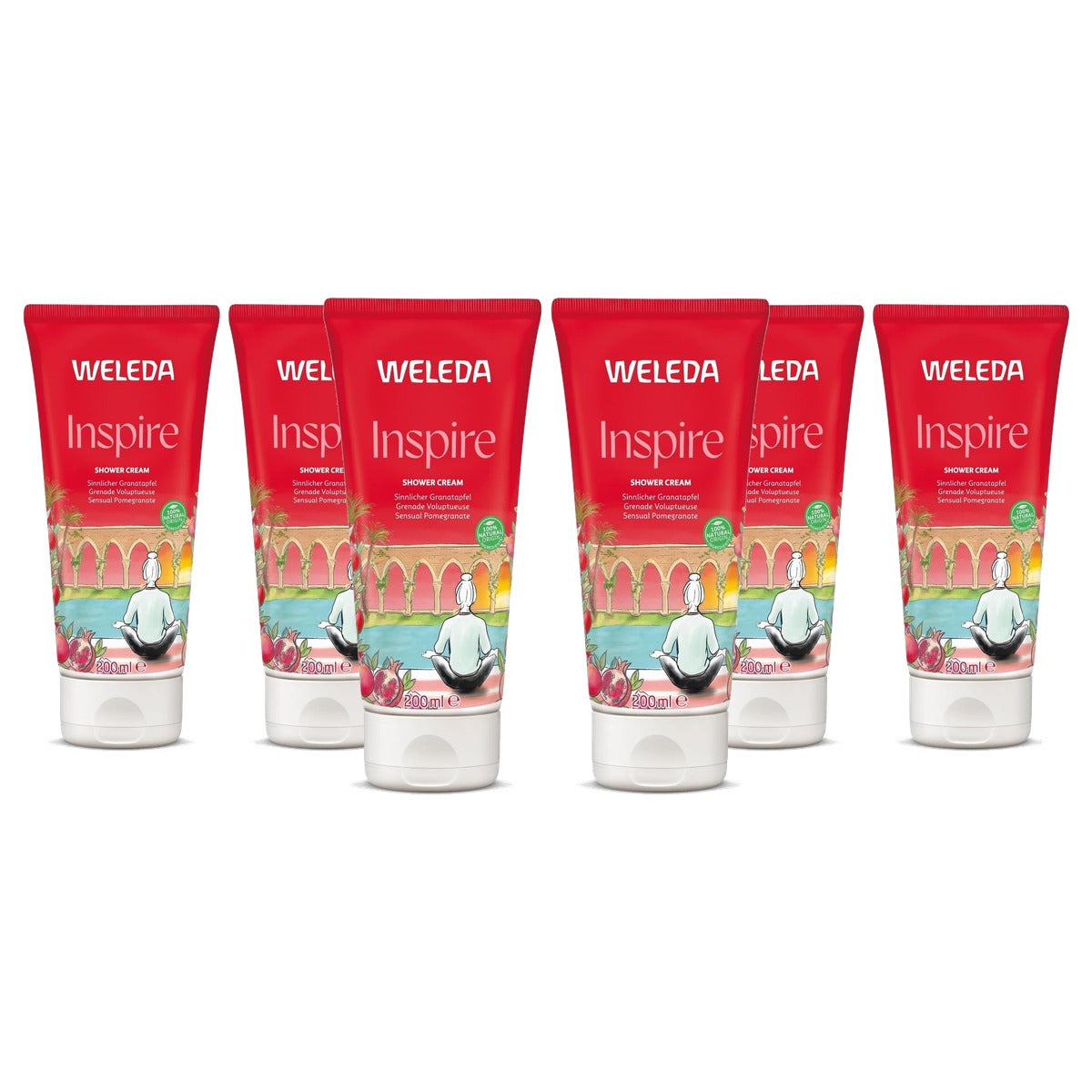 Weleda Granaatappel Inspire Douchecrème 2 x 200 ml - 3-pack