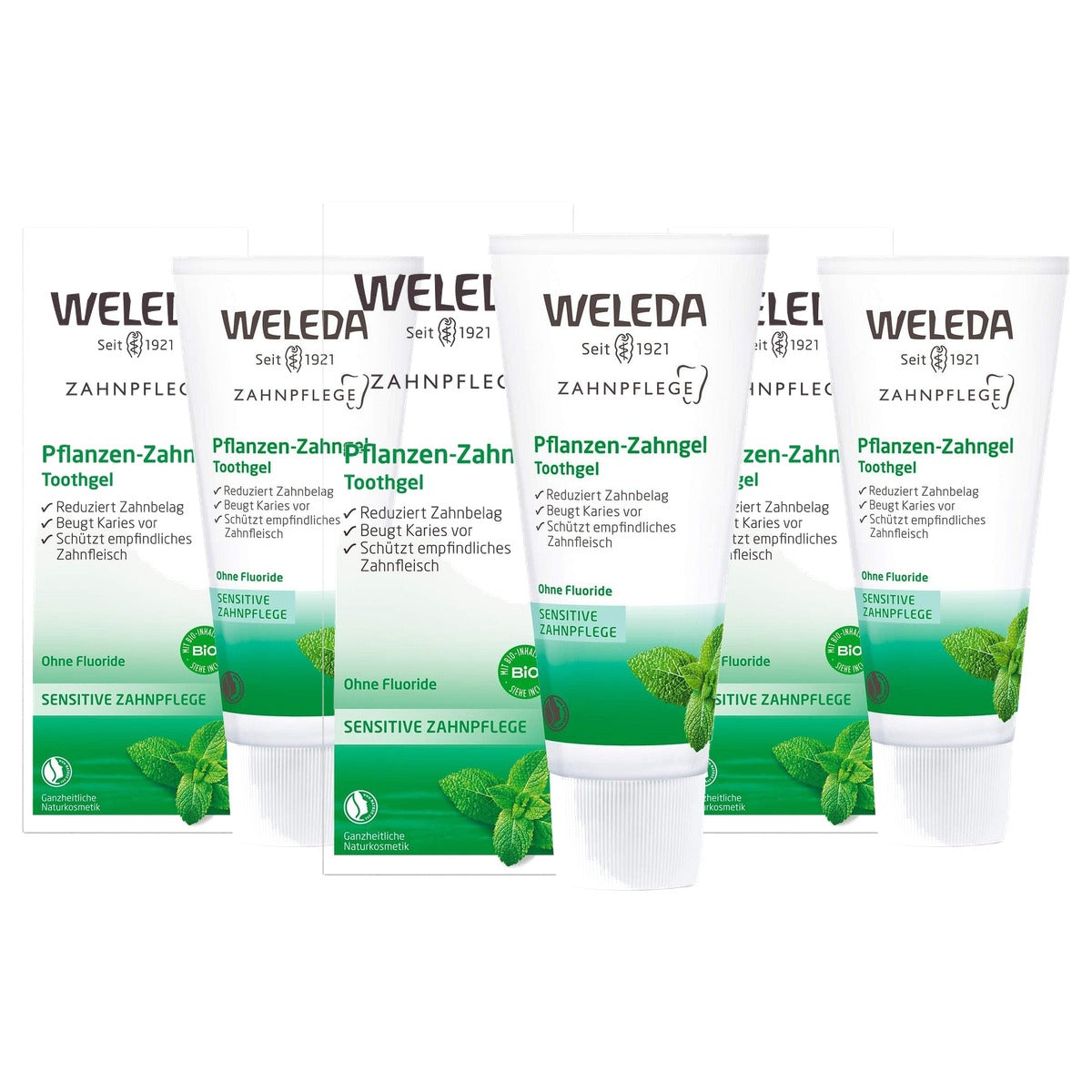 Weleda Planten Tandpasta zonder Fluoride 75 ml - 3-pack