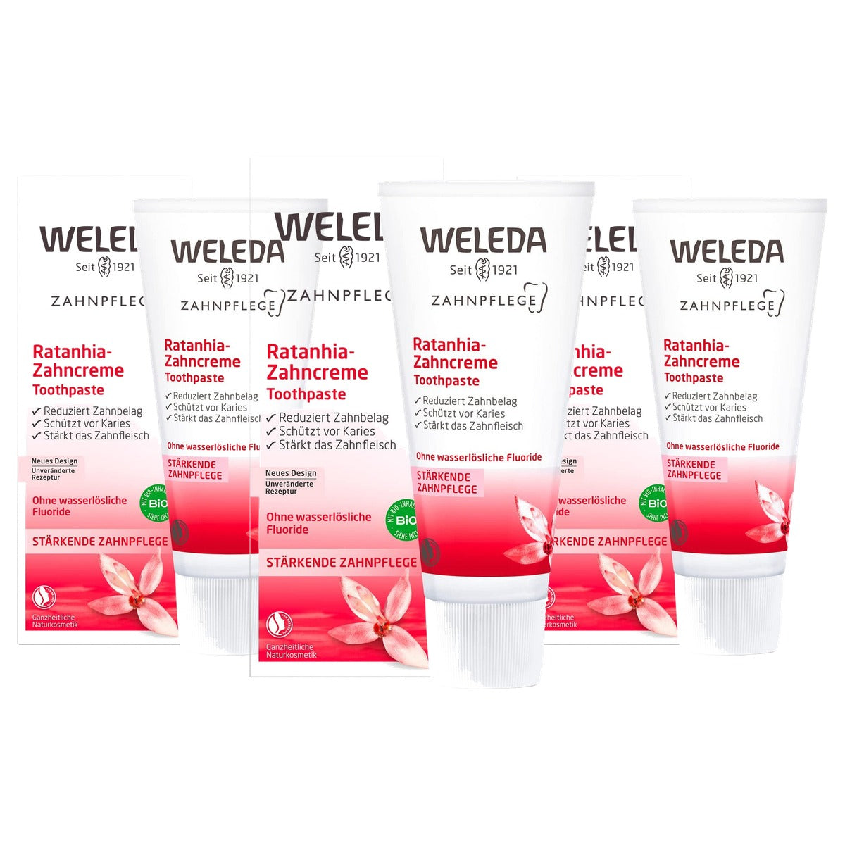 Weleda Rathania Tandpasta zonder Fluoride 75 ml - 3-pack