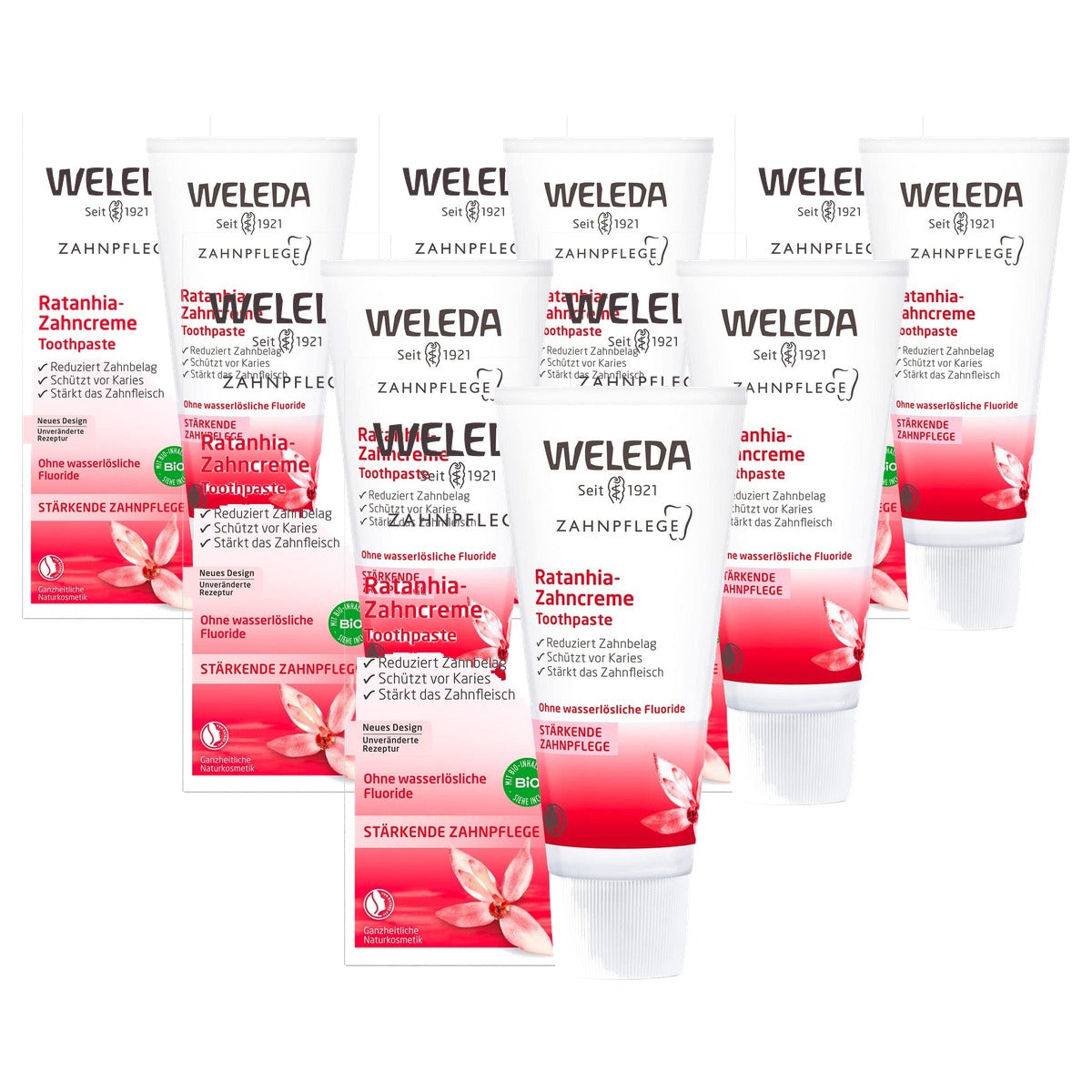 Weleda Rathania Tandpasta zonder Fluoride 75 ml - 6-pack